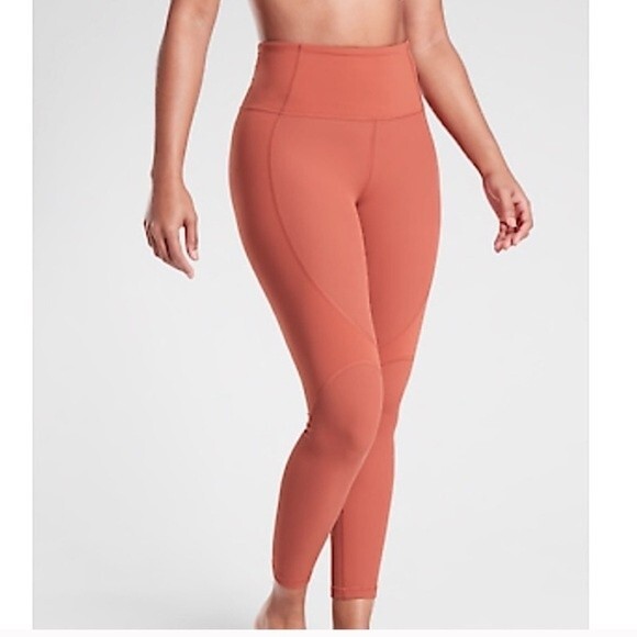 ATHLETA Rise Up Rib 7/8 Tight in Rust Small Tall - Picture 2 of 12